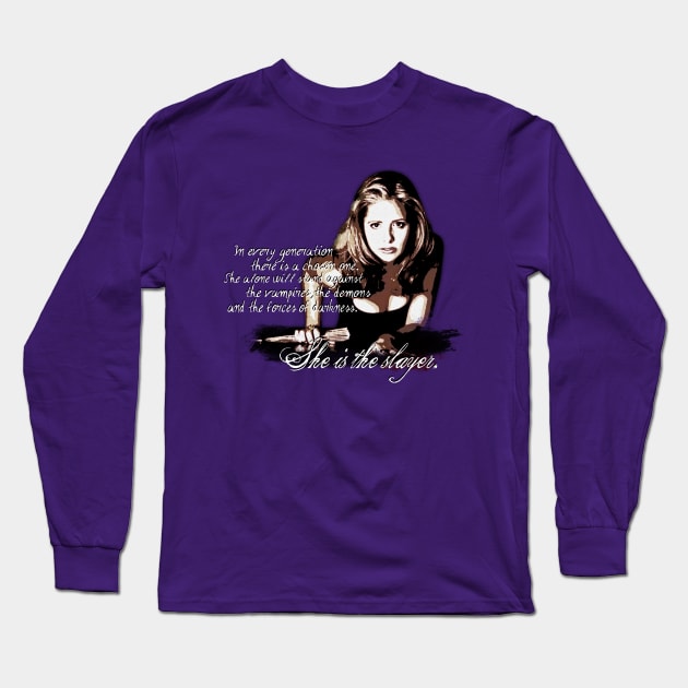 Buffy The Vampire Slayer Long Sleeve T-Shirt by CursedRose